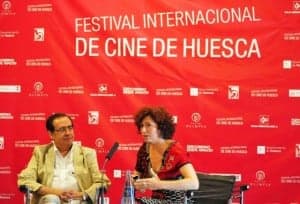Iciar Bollaín durante la rueda de prensa. 