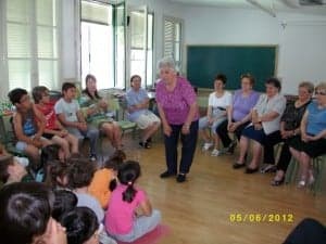 Una sesión intergeneracional. 