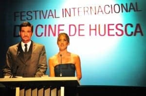 Los presentadores de la Gala Jorge Vidal y Jara Abella.