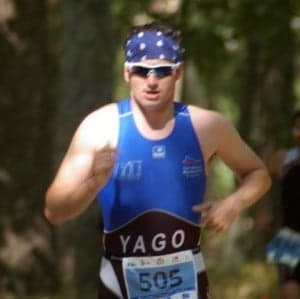 Yago en el Triatlon de Madrid.