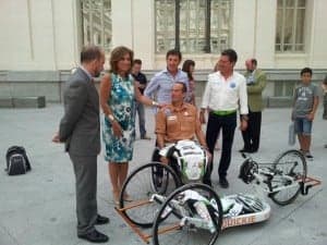 Diego Pedro Delgado, Ana Botella y Pablo Bravo en Madrid.