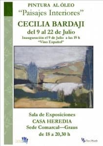 Cartel de la exposición de Cecilia Bardají.