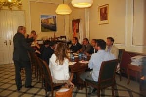 Un momento de la reunión. JLP.