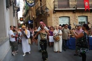 Ambientación medieval en las calles de Barbastro. JLP.