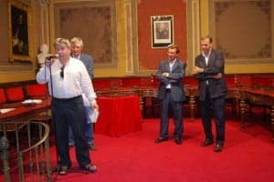 Chuse Inazio Navarro, vencedor en novela en aragonés. JLP.