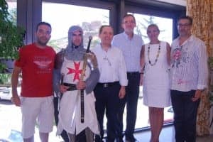 Guerrero, un templario, Lleida, Adell, su mujer y Briones. JLP.