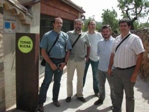 Los representantes de CHA en el Torno de Buera.