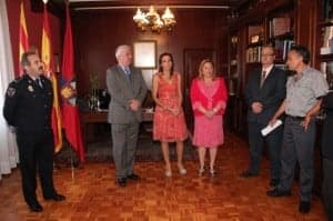 Acto de entrega de la medalla. 