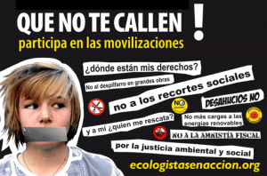 Ecologistas en acción anima a participar en las movilizaciones ciudadanas.