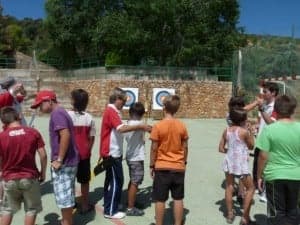 Exhibición de tiro con arco. 