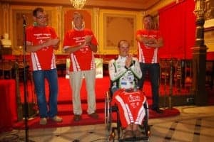 Diego, con Román, Cosculluela y Solana. JLP.