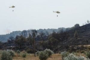 Trabajos de extinción de incendios. 