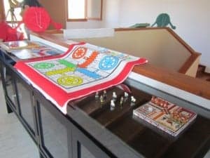Algunos tableros de parchís de la colección de El Grado. JLP.