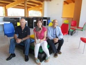 Bedoya, Cosculluela y Paricio en el Espacio Parchís. José Luis Pano.