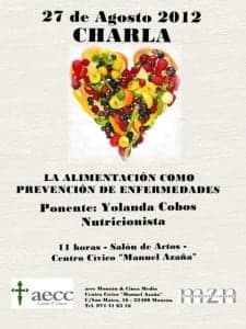 Cartel de la charla. 