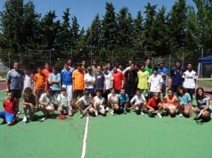 Participantes del Campeonato Comarcal de Tenis.