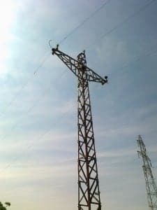 Líneas de electricidad en la Carrodilla. E.A.