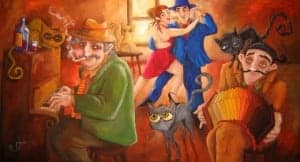 Una de las obras del dibujante. 