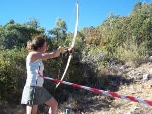 Una arquera durante la prueba. 