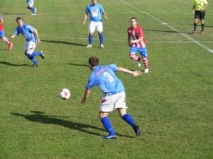 Partido disputado ante el Binéfar. Á.H.