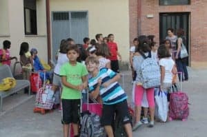 Los niños de Monzón en el Costa. 