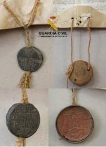 Sellos de los pergaminos. 