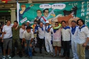 La pancarta de la Ferranca. JLP.