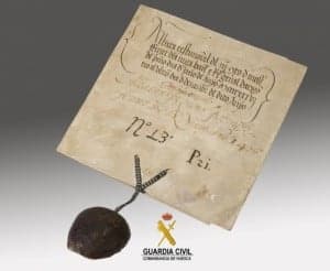 Uno de los documentos recuperados. 