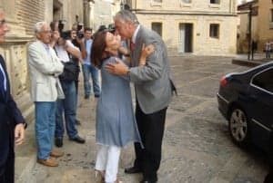 Ana Alós con Antonio Suárez. 