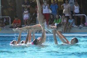 Las nadadoras del Somontano en Zaragoza. 