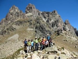 Foto de familia ante el pico. CMM.