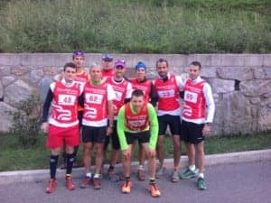 Los corredores en Pineta. 