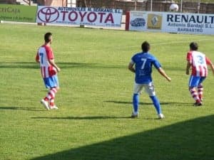 Partido contra el Utebo. Ángel Huguet.