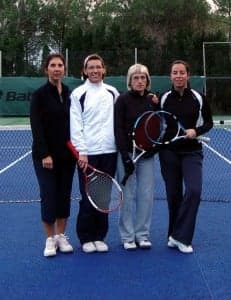 Parejas de tenis femenino. 