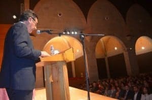 Ricardo Oliván durante su intervención. JLP.