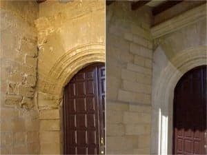 Trabajos en un arco. 