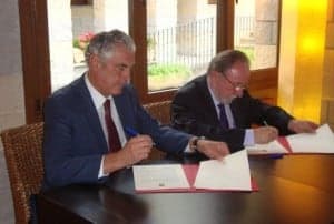 Suárez y Franch en el Balneario de Vilas del Turbón.