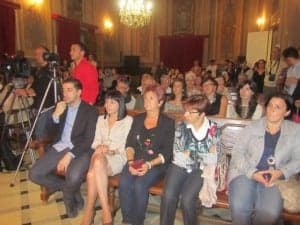 Asistentes al acto de entrega de los premios. JLP.