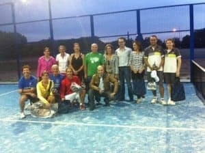 Participantes en el torneo de padel. 
