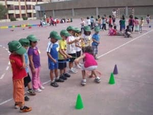 Juegos en el patio. 