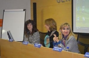 Las representantes del Ministerio de Industria. JLP.