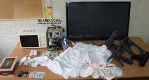 Material recuperado por la Guardia Civil. 