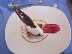 Torrija con helado de setas. Ronda Somontano.