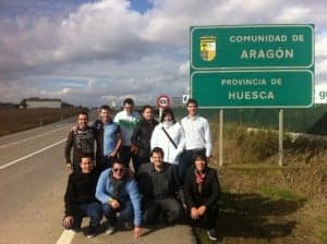 Los jóvenes del PAR en el límite con Cataluña. 