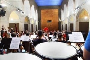 Ensayo de la Orquesta en Monzón. 