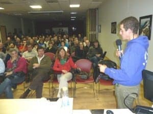 Un momento de la charla. 