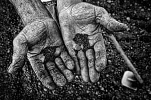 Una vida trabajando la tierra. 