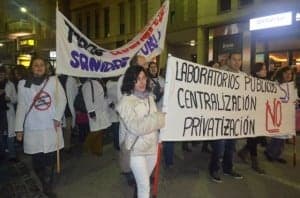 Manifestación contra el macrolaboratorio de Zaragoza. JLP.