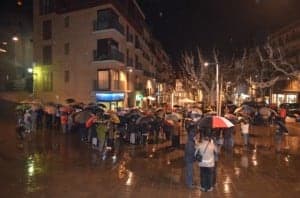 Concentración en Barbastro. JLP.