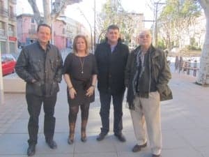 Representantes del sindicato en el paseo de Coso. JLP.